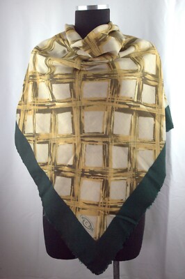 OSCAR  Multi-Color Geometric Designs 100% Wool Shawl Large Scarf