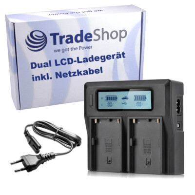 Dual USB LCD Ladegerät für Sony PMW-EX1 PMW-EX1R PMW-EX3 PMW-F3 PMW-F3K PMW-F3L