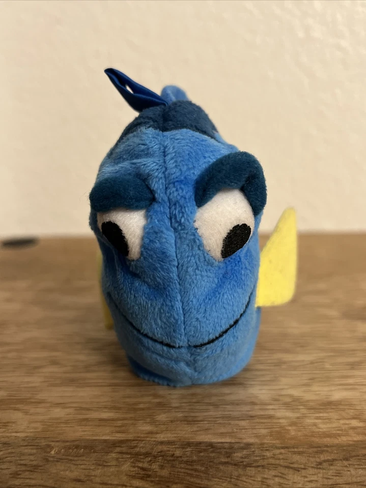 Finding Nemo Disney Pixar Dory Blue Stuffed Plush Finger Puppet 4x4 Toy Fish - Image 2 of 4