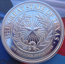 1 oz. TEXAS SEAL w/ Gonzales Cannon BU rounds .999 fine silver 116.91 per troy oz