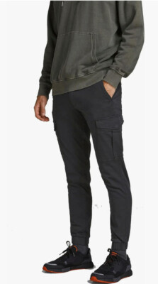 JACK & JONES Black Hosen Jeans Denim 32W/32L Einsatzhosen Cargohosen