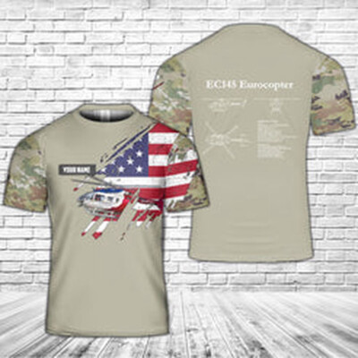 Custom Name Eurocopter EC145 3D T-shirt S5XL