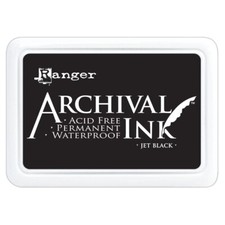 Ranger, Archival Ink, Permanent Ink, Ink Pad, Non-Toxic, Jet Black