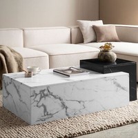 Couchtisch Finebuy Sofatisch Weiß 120 Cm Marmor Optik Wohnzimmertisch Groß