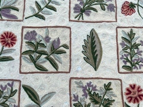 Vintage French Style Aubusson Rug Chain Stitch Needlepoint Rug 3x5 ft Free Ship - Picture 4 of 13