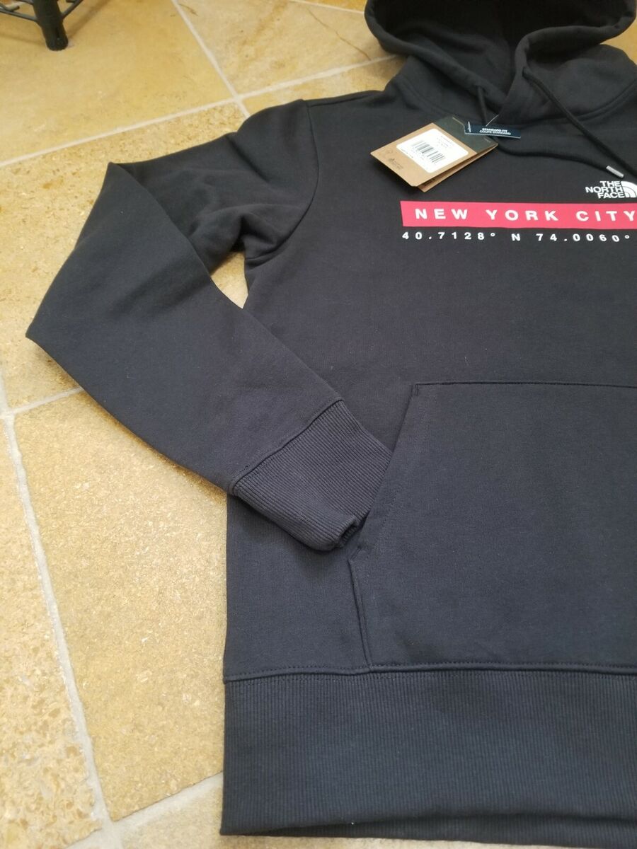 The North Face NYC New York Coordinates Black Hoodie The North Face NYC New York Coordinates Black Hoodie