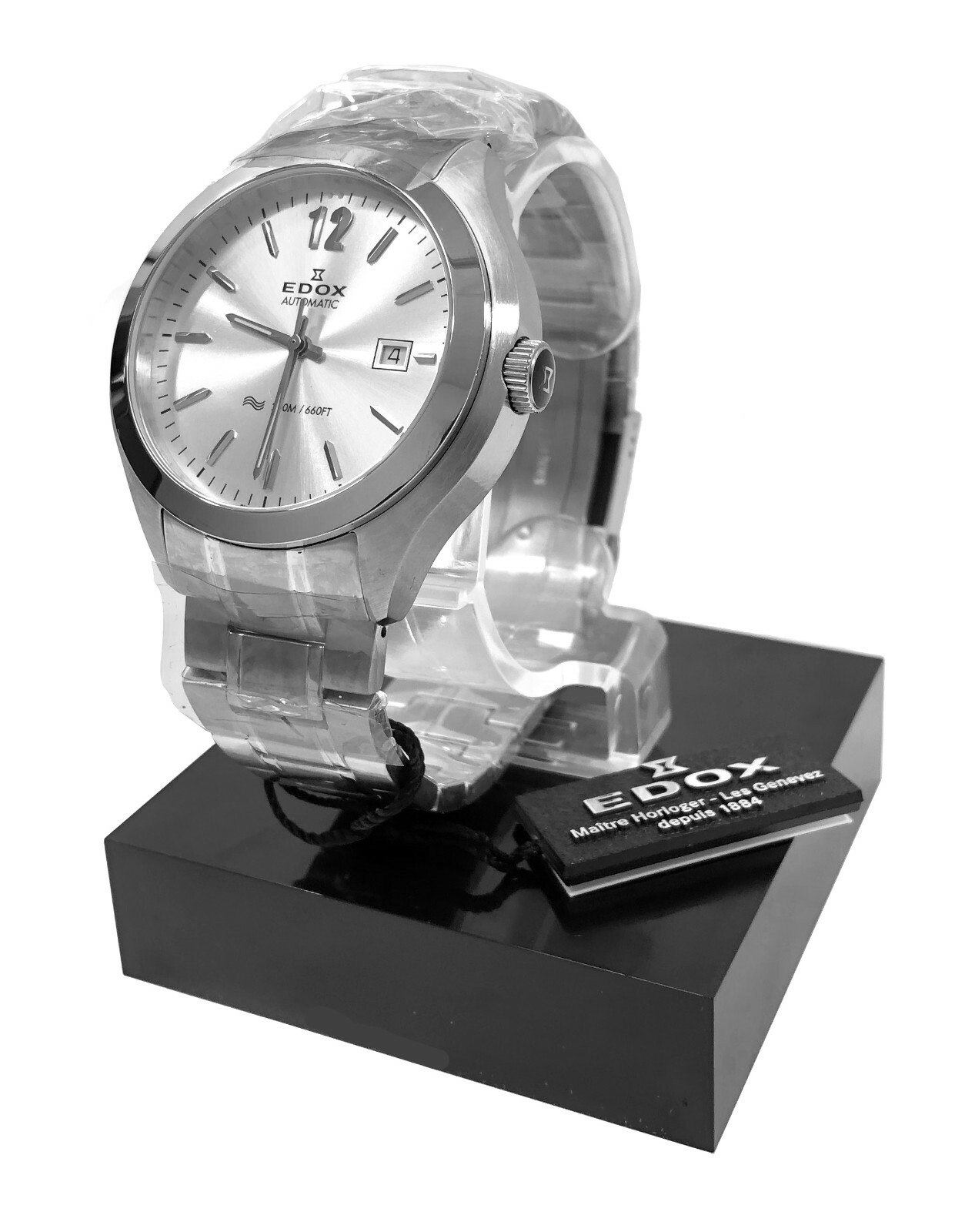 edox men's 38001 tin ain chronorally analog display swiss quartz black watch