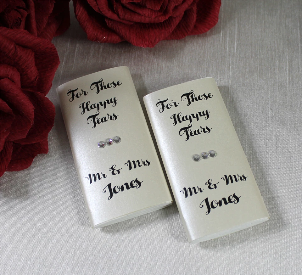 Happy Tears Wedding Tissues! Personalised Wedding Tissues! Wedding Favours! - Image 2 of 4
