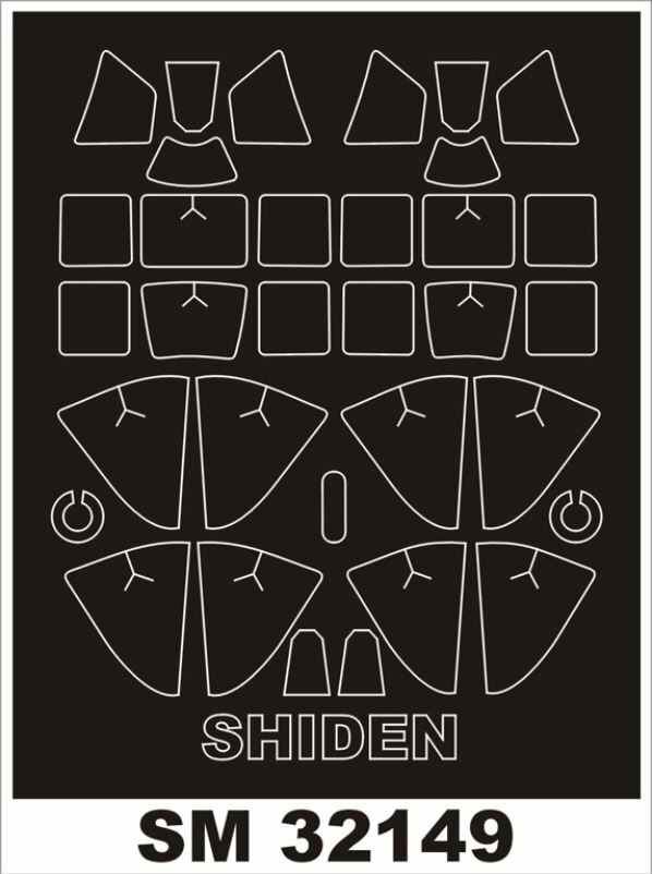 N1K2-J SHIDEN CANOPY PAINTING MASK TO HASEGAWA KIT #32149 1