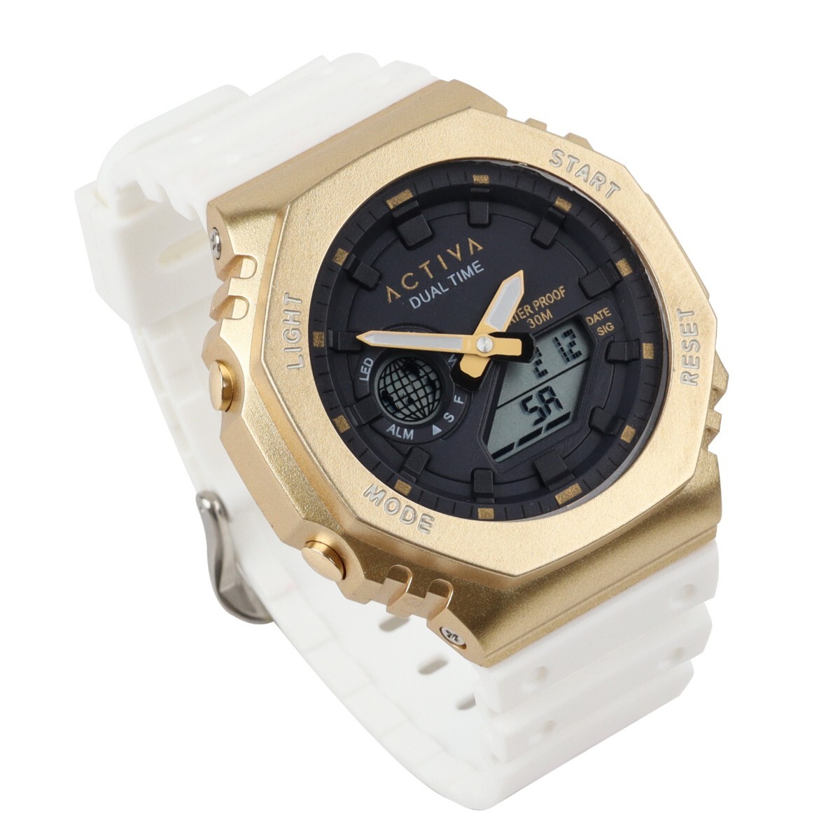 Activa NIB White Sport Watch with Mint Green Dial Unisex Invicta ACW2125-003 Unisex Activa Army Green Strap Ana-Digi  main image 4