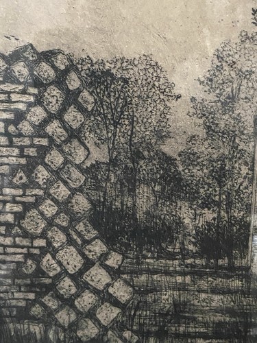 Gillian Pederson-Krag signiert & nummeriert 1963 "Landschaft mit alter Tür" 17/100 - Bild 6 von 10