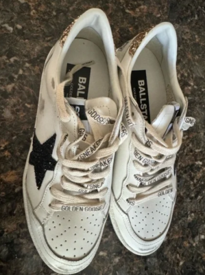 Golden Goose Ball Star Sneakers White Black, Gold NIB EU 38 US 8