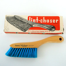 National Brush Co Lint Chaser Blue Bristles in Original Box Clothing Care VTG