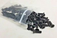 Cap Screw JCAS03024-90 Flat Socket 10-32 x 3/4" (Pack of 90) Black Plain Finish