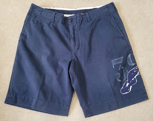 Vintage Polo Ralph Lauren Men's Navy Blue #32 Winged Foot Shorts Size 38 - Picture 2 of 19