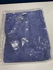 Zad women's one size M-L tunic embroidered floral bohemian top purple NIP