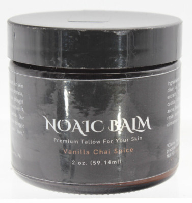 Noaic Balm Vanilla Chai Spice Grass Fed Beef Tallow Skin Care, 59ml / 2oz