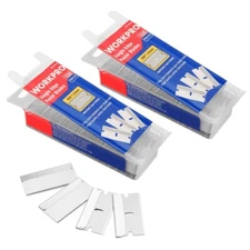 WORKPRO 200-Pack Single Razor Edge Blades, Industrial Scraper Razor Blade NEW