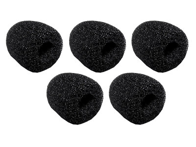 5er Set deetech WS-22b Headset Windschutz / Popschutz Ø 10-12 mm - schwarz
