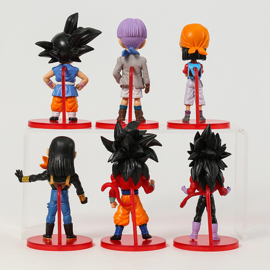 Dragon Ball Z 66 Action Trunks, Goku, Vegeta & Goku Black Set of 4 Action  Figures 