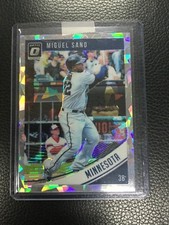 2018 DONRUSS OPTIC #77 Miguel Sano 5/7 FOTL Cracked Ice PRIZM Base Twins SSP