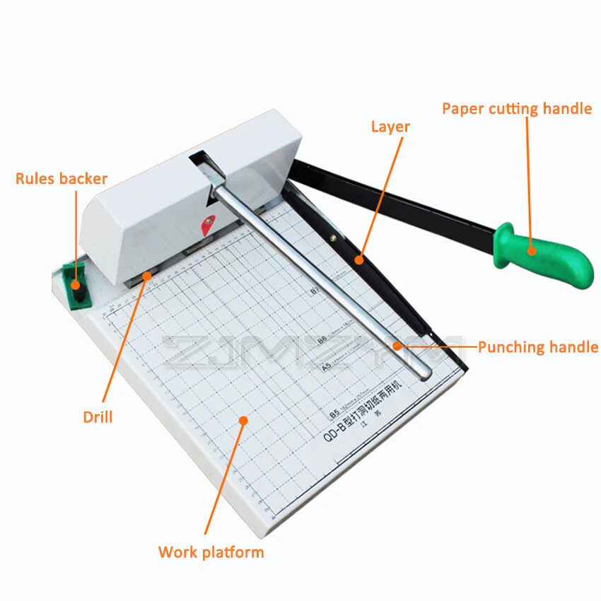 Manual Paper Punching Machine with Adjustable Hole Spacing File Binding