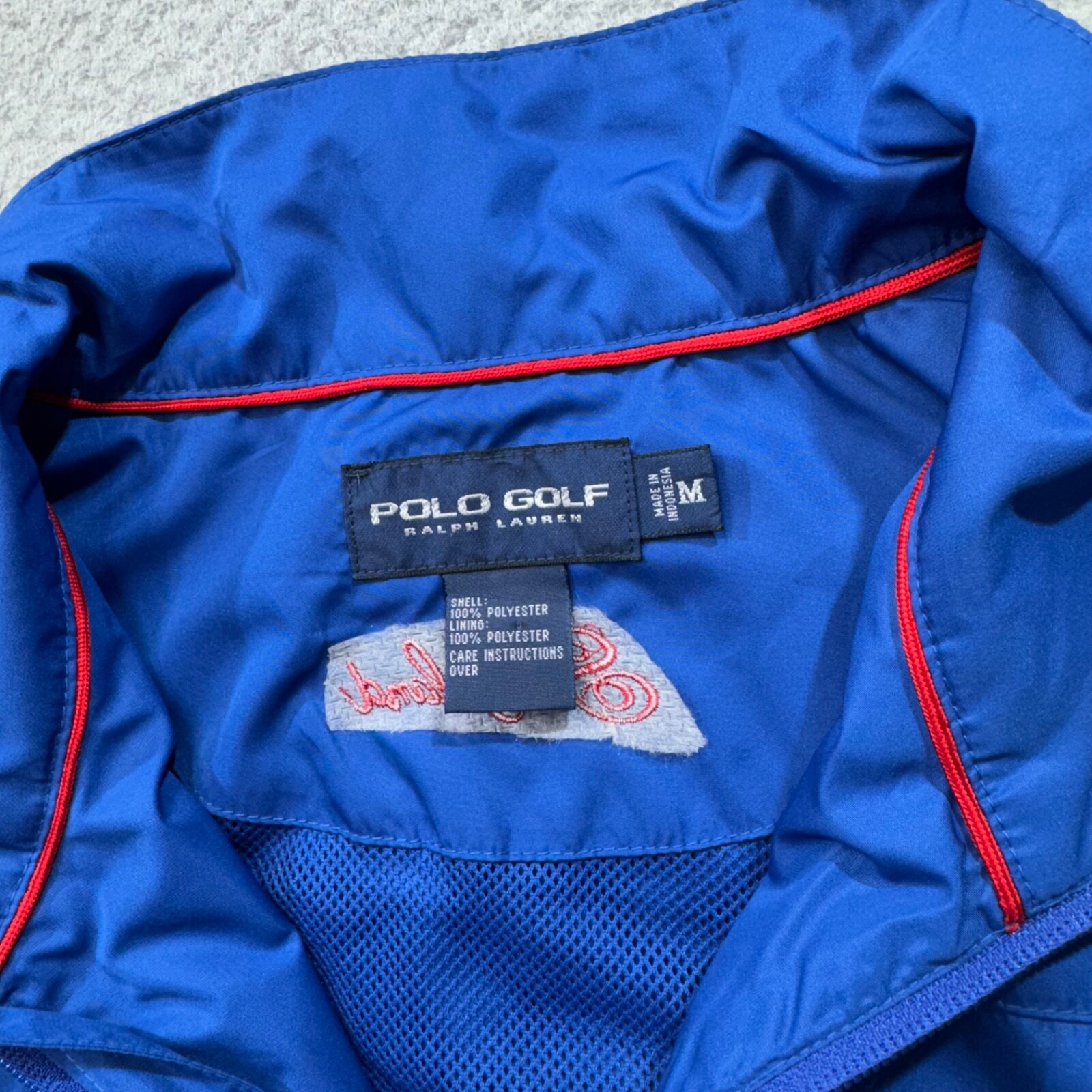 Polo Ralph Lauren gilet uomo blu medio full zip big pony mare isola golf giacca