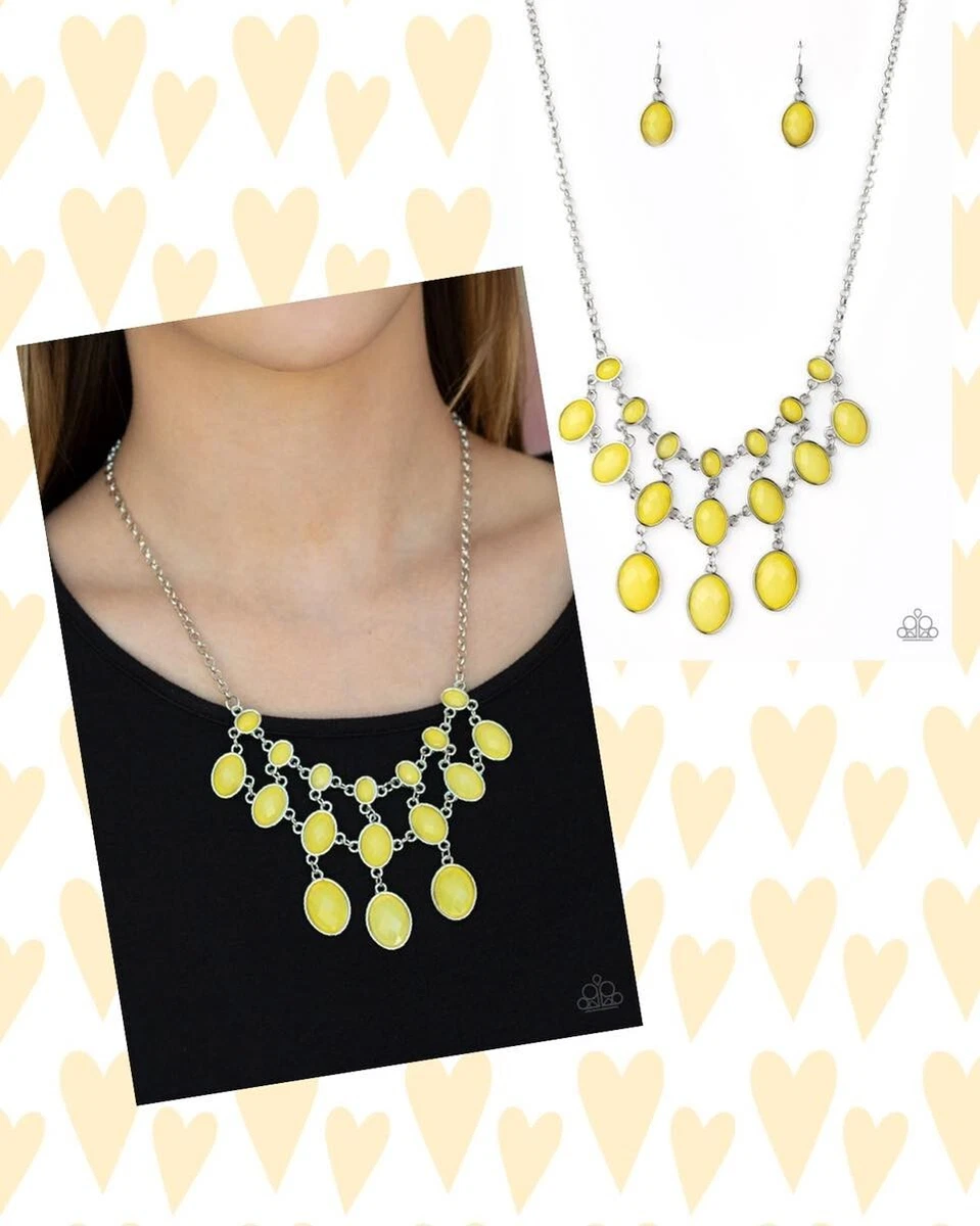 Paparazzi ♥ Beachside Babe - Yellow ♥ Necklace – LisaAbercrombie