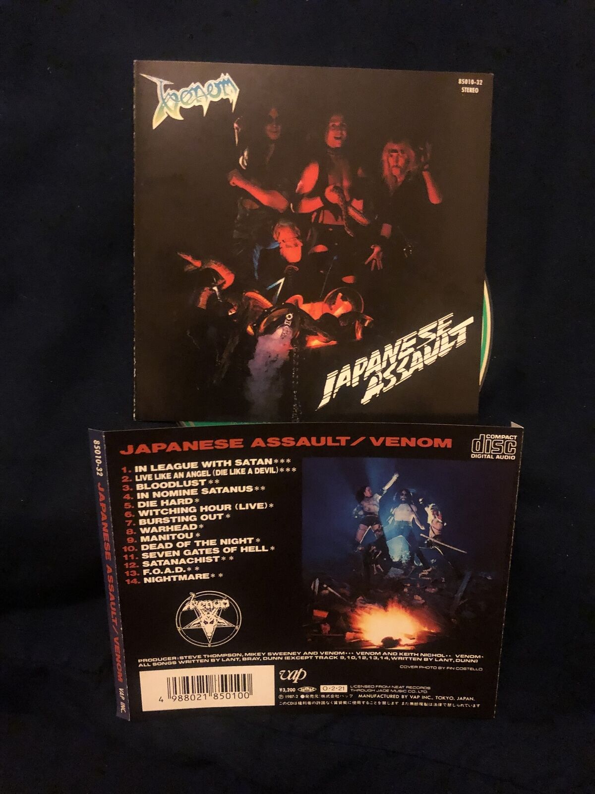 VENOM CD - Japanese Assault - 1987 - RARE THRASH METAL / SPEED METAL Japan Imp
