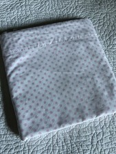 Pottery Barn Kids Dottie White Pink Polka Dot Flat Sheet Organic Cotton Twin Bed