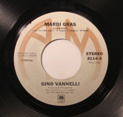 Picture Sleeve 45 Gino Vannelli - Wheels Of Life / Mardi Gras On