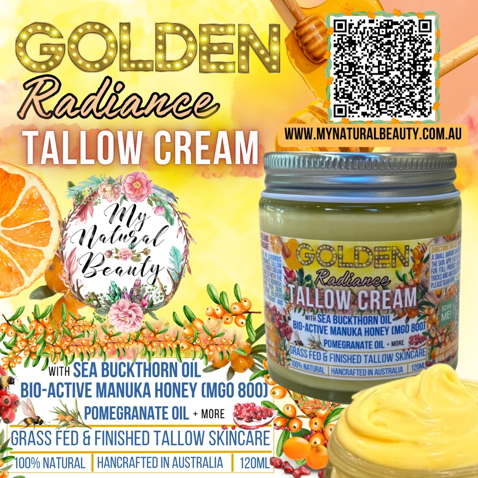 100% Aussie Grass Fed & Finished Tallow & Manuka Honey MGO 800+, Sea Buckthorn - image 4 of 4