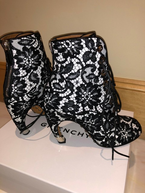 black and white givenchy boots