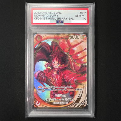 PSA 10 Monkey D. Luffy ST01-012 Eiichiro Oda Signature One Piece