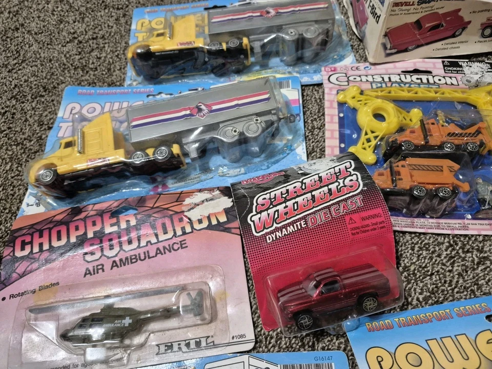 NOS VINTAGE TOYS,57 T-BIRD MODEL KIT,PLASTIC POWER TRUCK ,DIE CAST TOYS MIXED... - Image 4 of 4