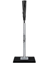 Portable batting tee for baseball/softball, height adjustable from 25-37 inches.
