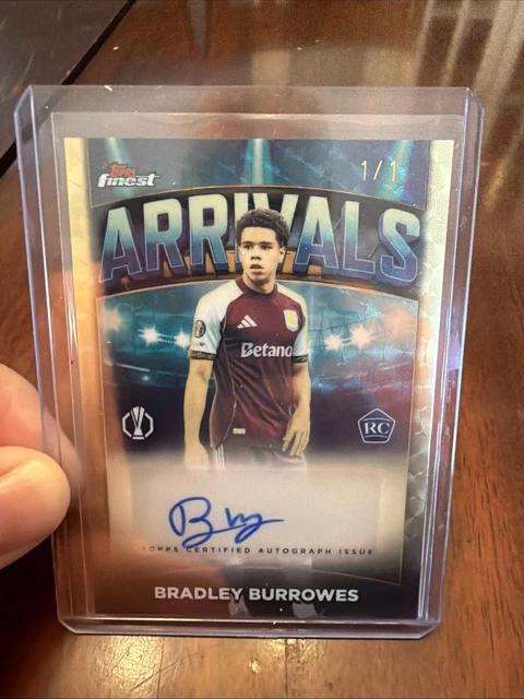 2025-26 Topps Finest Bradley Burrowes Arrivals Autograph RC Superfractor 1/1