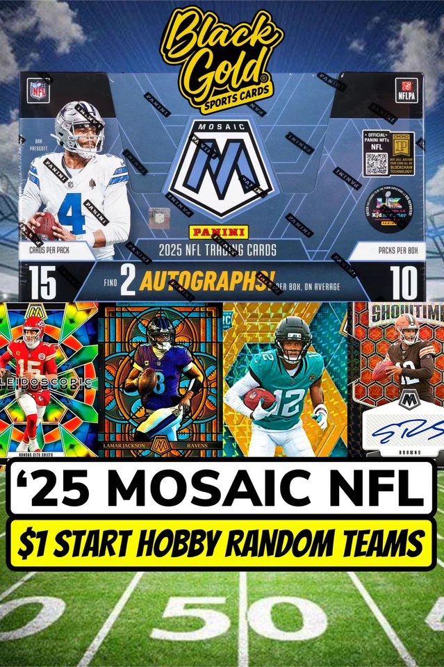 $1 Random Team 25 Mosaic Football Hobby and More!