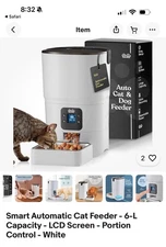 Smart Automatic Cat Feeder - 6-L Automatic Cat Food Dispenser with Disp Open Box