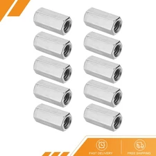 10Pack 3/8"-16 UNC Hex Coupling Nuts 1.13" Fully Threaded Rod Studding Connector