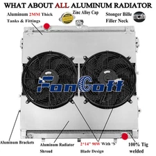 4 Row Radiator Shroud+Fan Fits 2007-13 Toyota Tundra / 2008-14 Sequoia 4.6L 5.7L