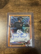 2021 Bowman Baseball- Jeferson Espinal RC Autograph #CPA-JE -Orange Shimmer /25 