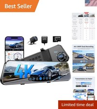 Cámara de tablero doble 4K con controles táctiles - GPS y control por voz para seguridad en tiempo real