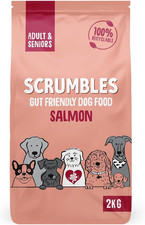 Scrumbles Grain Free Dry Dog Food w/ Fresh Salmon 2kg Bag Adult & Senior 7.42 per kilo