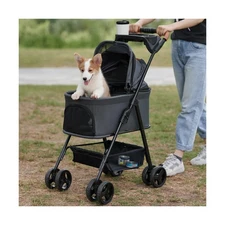 3 in 1 Pet Stroller with Removable Carrier, Folding Stroller for Small/Medium...