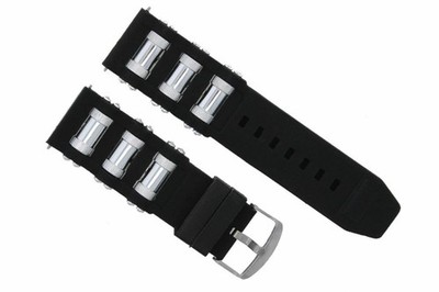 26 MM KAUTSCHUK UHRENARMBAND ARMBAND FÜR INVICTA EXCURSION 18202 1805 1845 1959 SCHWARZ