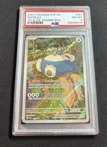 Snorlax - 051 - Black Star Promo 151 Etb - PSA 8 -
