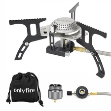ONLYFIRE Portable Camping Gas Stove, Backpacking Camp Stove with Piezo Igniti...