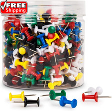 400Pcs Push Pins, Thumb Tacks for Bulletin Board, Stick Pins Thumb Tacks for Cor