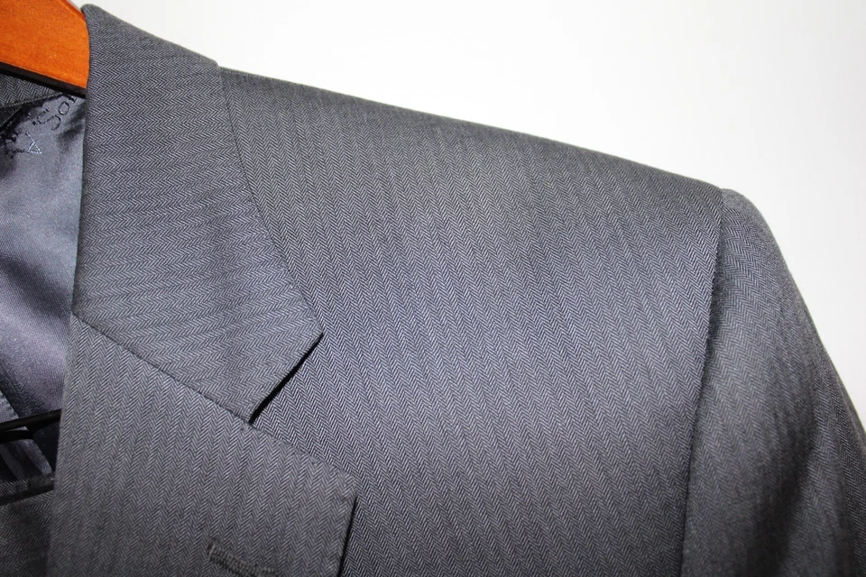 GRAY JOS. A. BANK SIGNATURE GOLD 100% WOOL 2-piece SUIT sz 42R JACKET & 36R PANT - Image 3 of 4